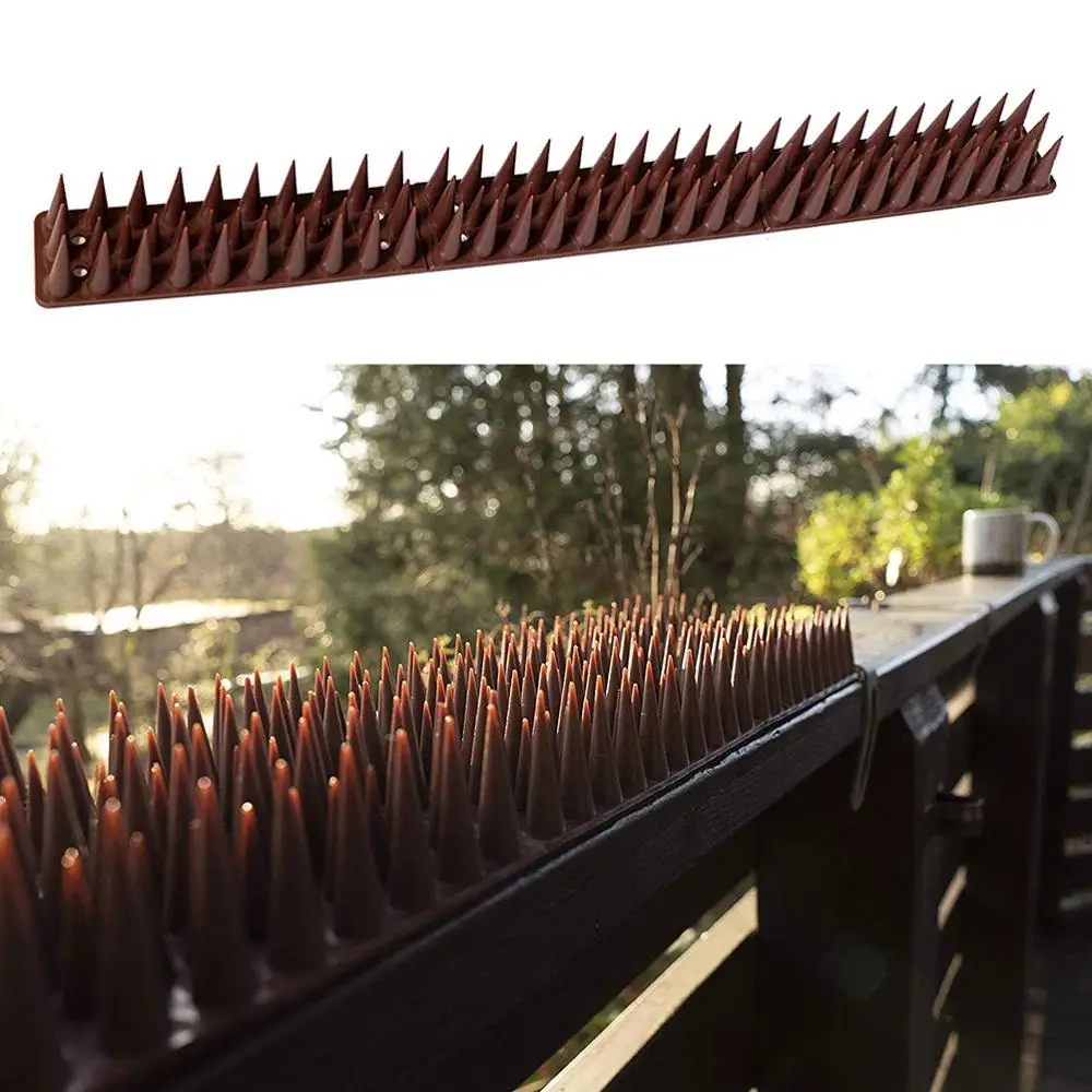 

10PCS Plastic Bird Repellant Spikes Anti-theft Fencing Strips Garden Fence Wall Spike Anti Bird Cat Intruder Protection Security