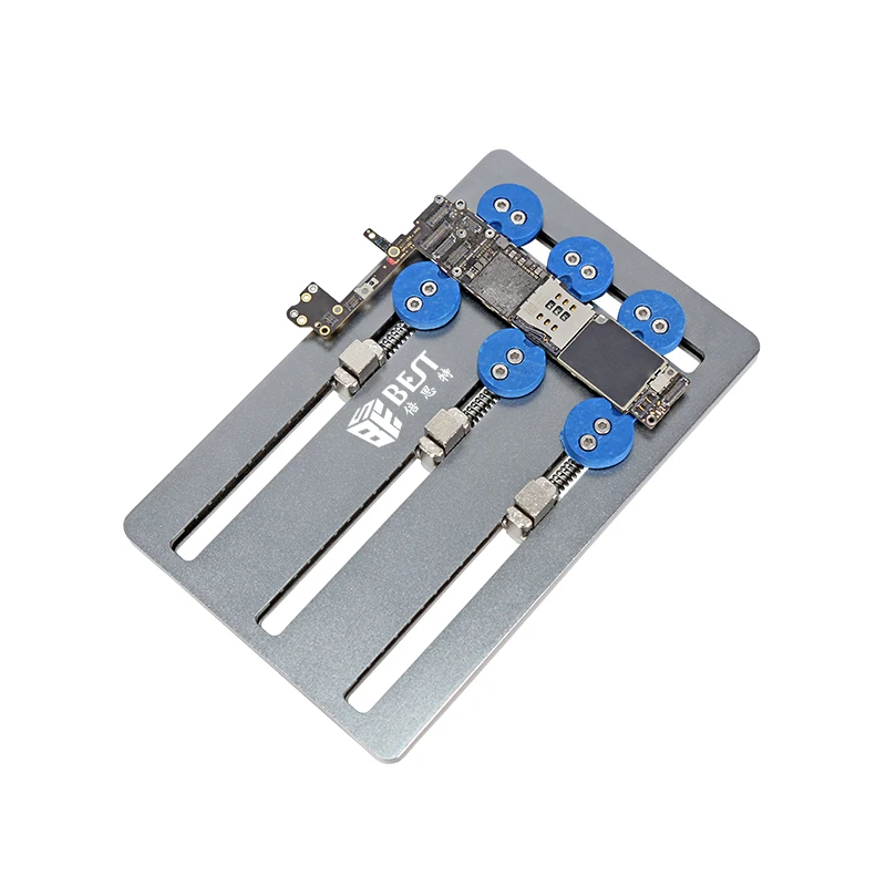 

BST-001P 15*9cm Aluminum Alloy Double Layer Motherboard IC Chip Holder Fixture For Mobile Phone PCB Welding Repair Tools