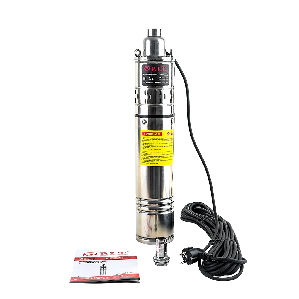 Насос погружной скважинный P.I.T. PPS015029-550/75 550Вт напор 75м 25 л/мин кабель 10м - купить по