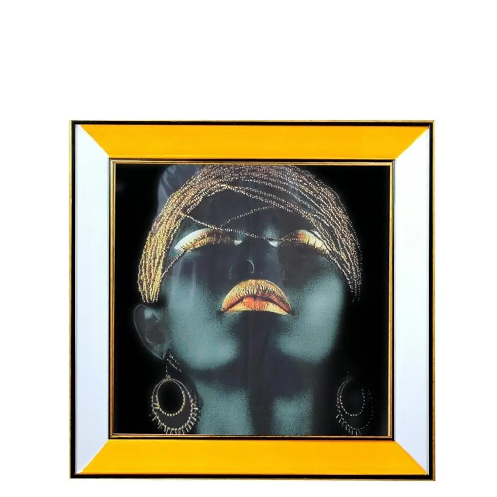 

Canvas Painting Acrylic Metallic Framed Black Queen 51 * 51 cm