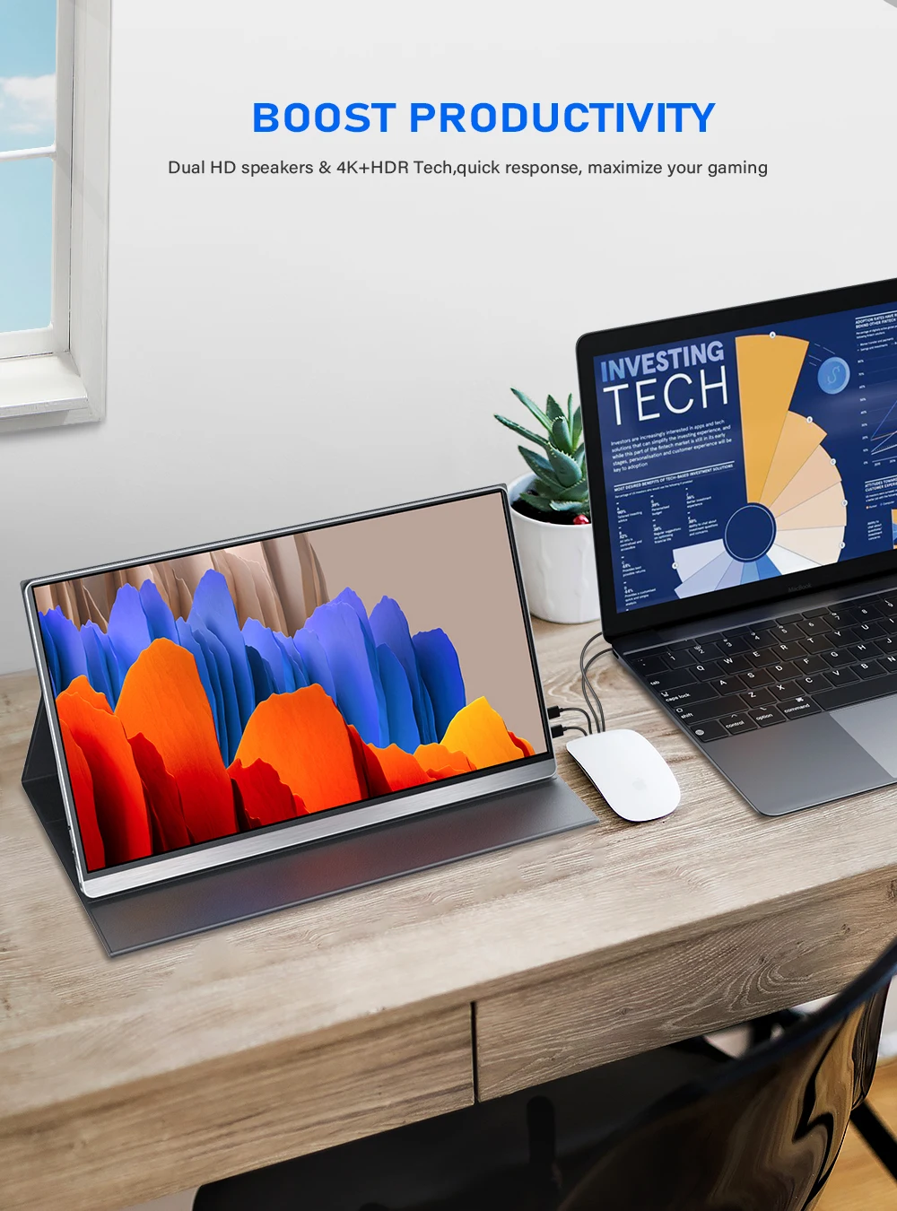 uperfect 15 6 4k usb 3 1 type c ips screen portable monitor for ps4 switch xbox huawei xiaomi phone gaming lcd display laptop free global shipping