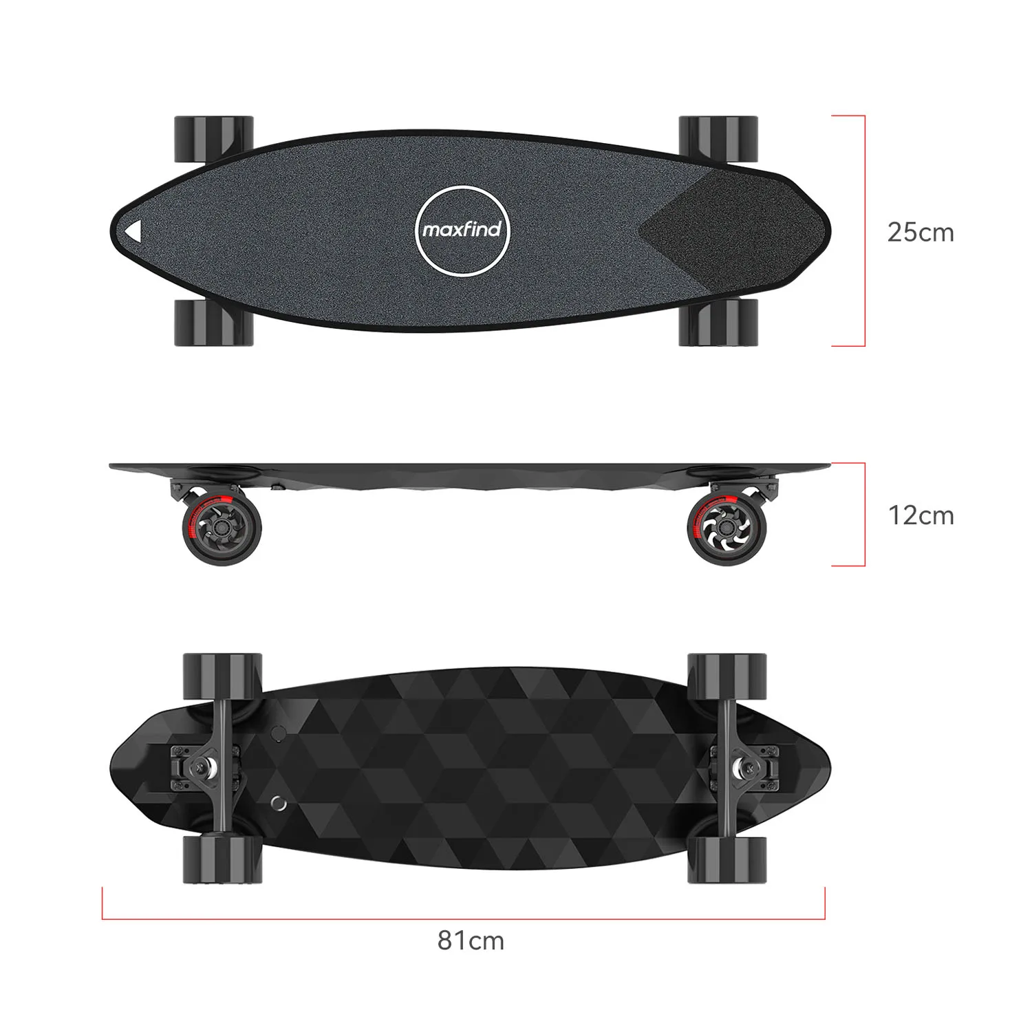 MAX 2PRO Mini Electric Skateboard 1200W Dual Motor Drive Short Skateboard Protable board images - 6