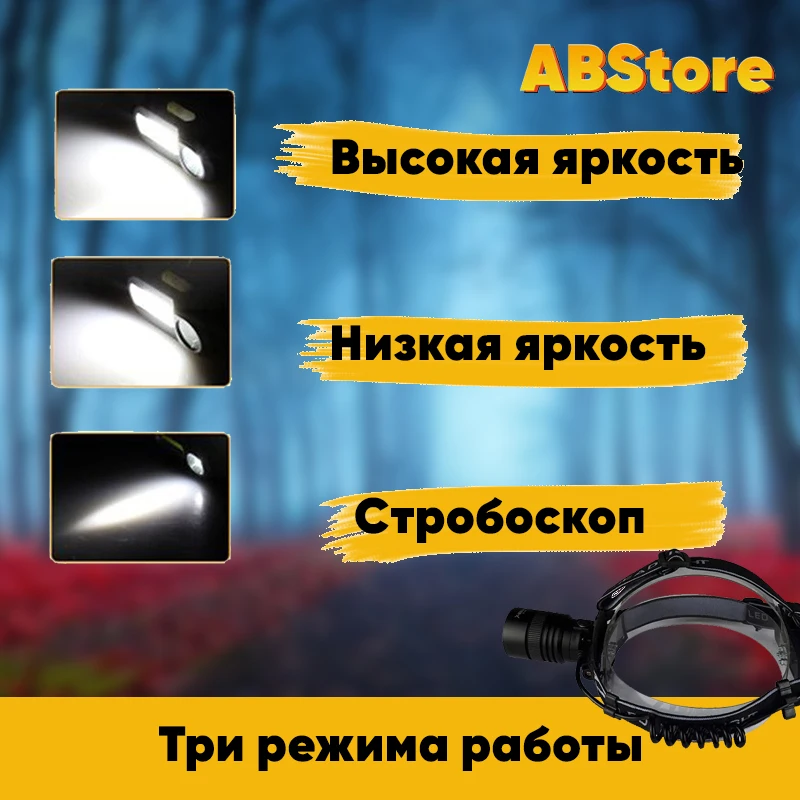 Rechargeable led headlamp bright powerful portable floodlight lamp camping trekking repair batteries flashlight waterproof lantern headlights fishing