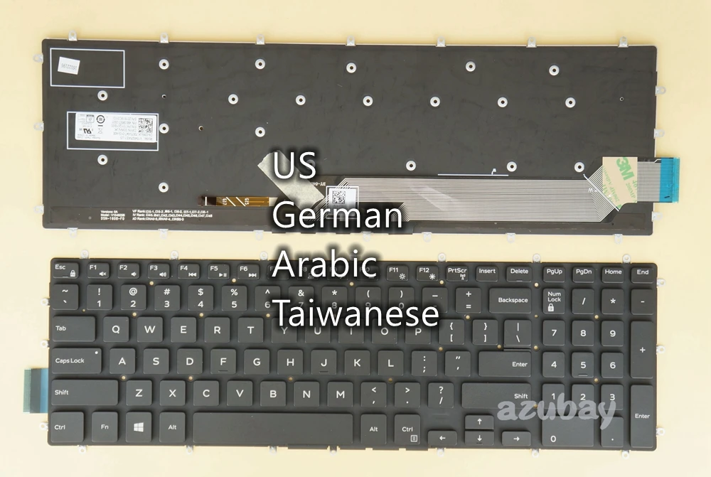 Американская немецкая Арабская Тайваньская клавиатура для Dell Inspiron 3793 5570 5575 5770 5775