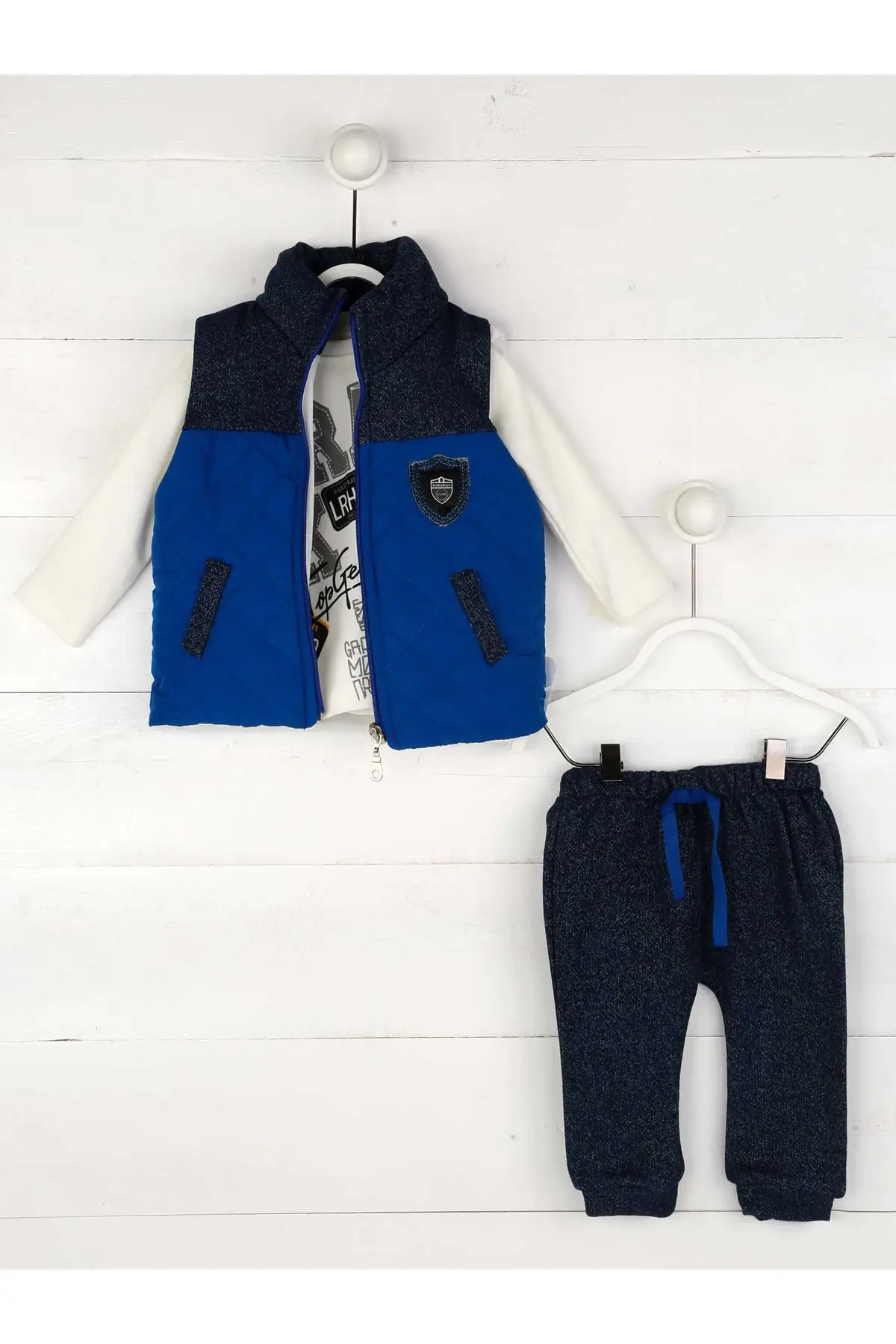 Sax/темно синий комплект одежды для маленьких мальчиков| |