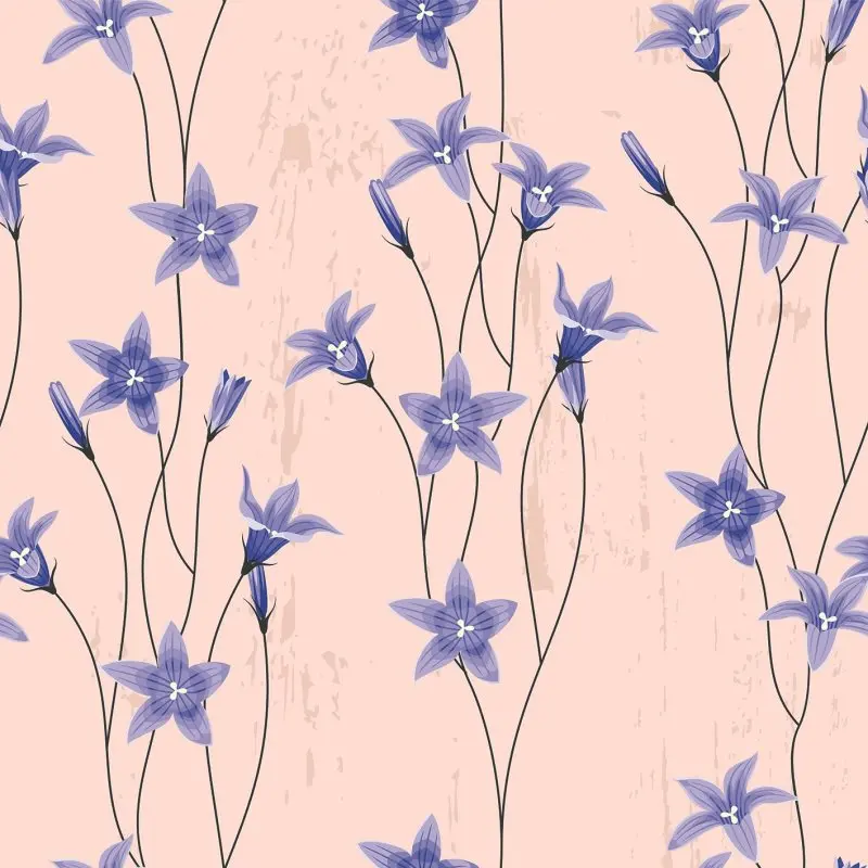 Занавес синий цветы на розовом фоне Весенняя природа цветение полевые