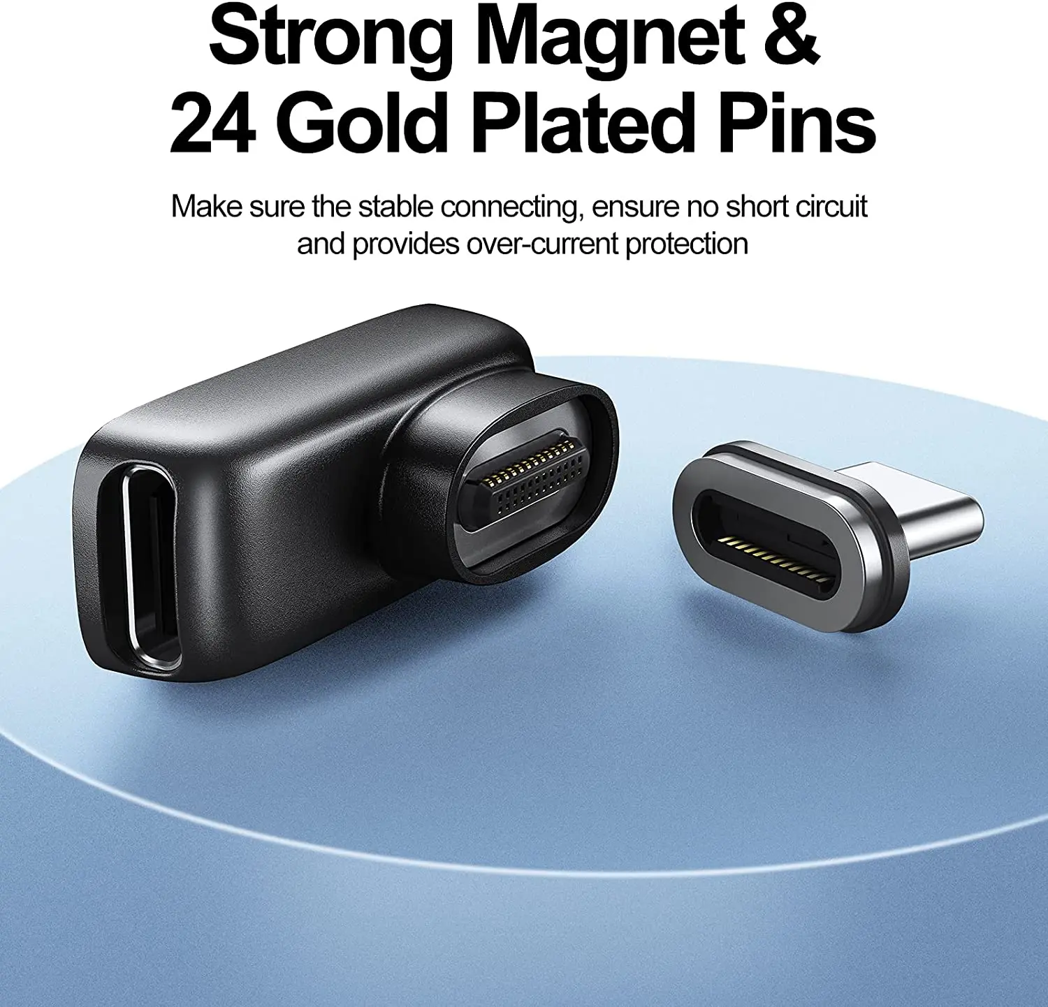 Магнитный адаптер USB C 24 контакта Type-C PD 100 Вт быстрая зарядка 4K @ 60 Гц и 9 Гбит/с