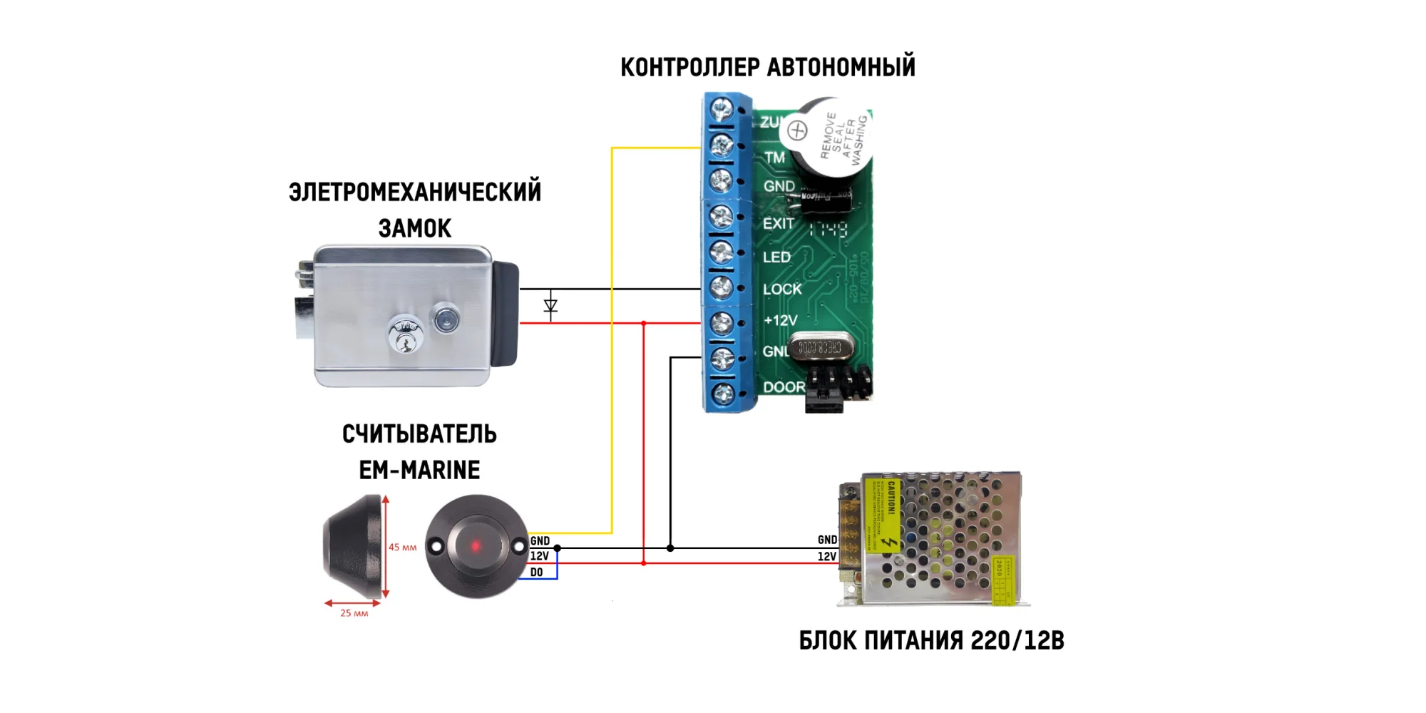 Домофон для частного дома с электромеханическим замком на калитку