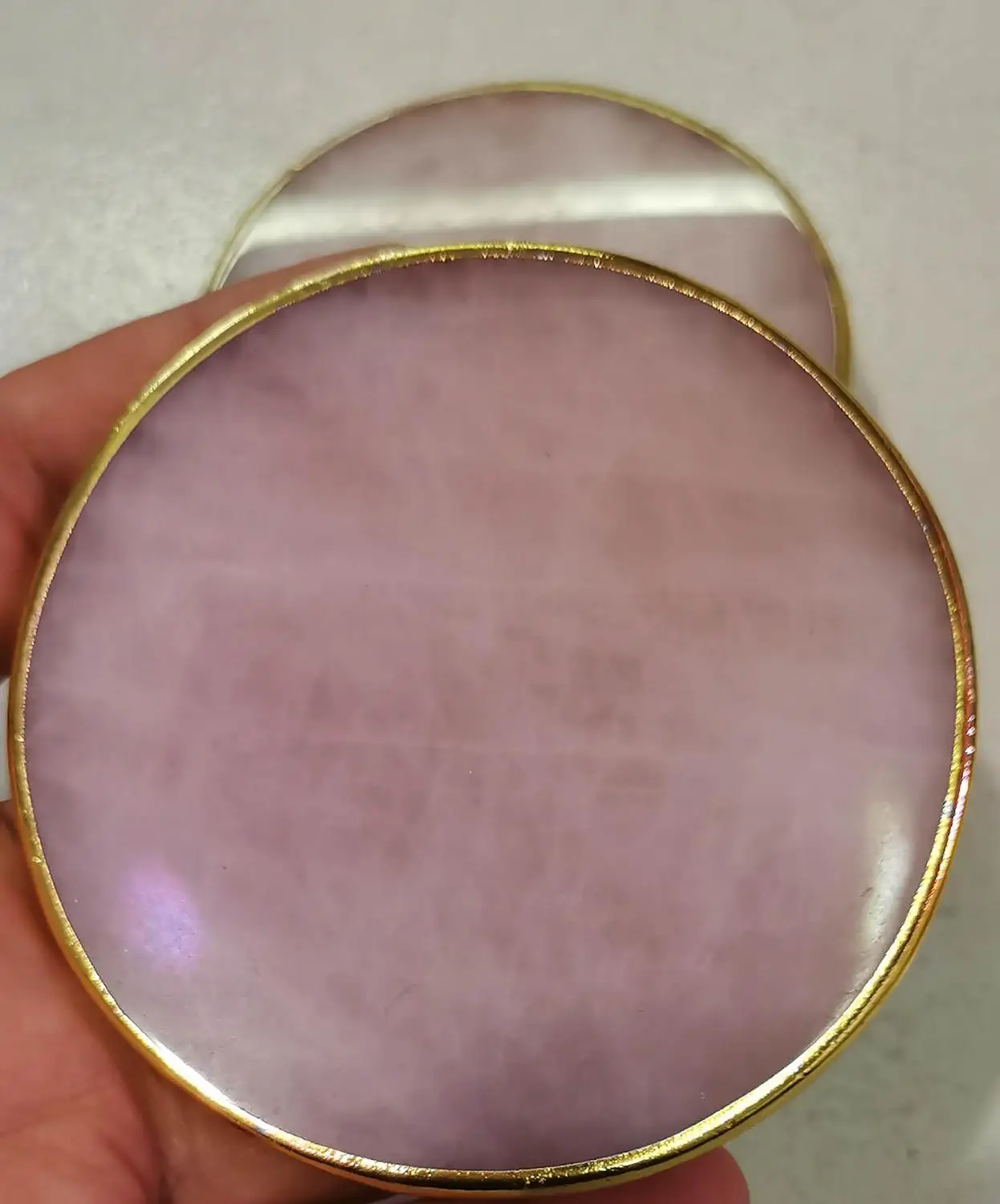 60-100 мм (4 &quot) розовые кварцевые подставки с Золотой медной гальванической