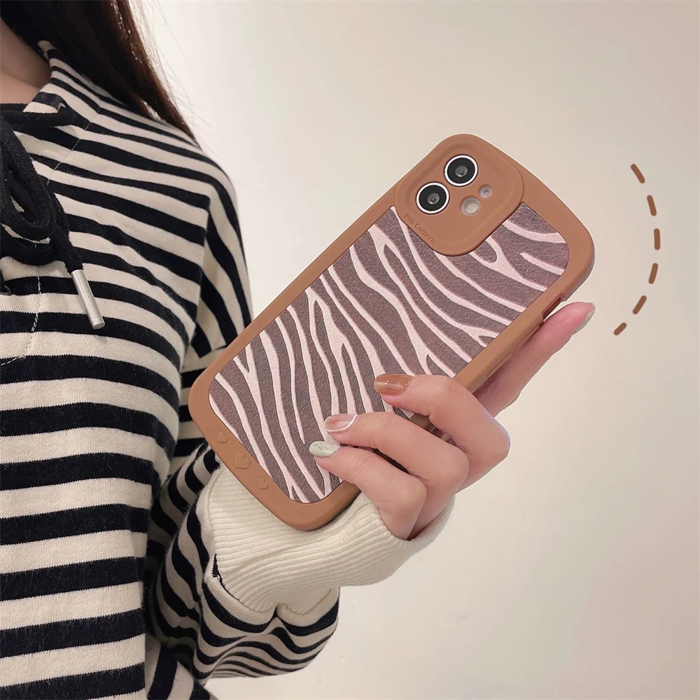 

Fashion Animal Leopard Zebra Stripes Phone Case For iPhone 11 12 Pro X XR XS Max SE 2020 7 8 Plus Camera Protect Soft TPU Cover