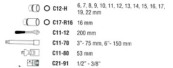20 пар 3/8 ”6 шт. в упаковке C10 20PH2 Cetaform|Наборы ручных инструментов| |
