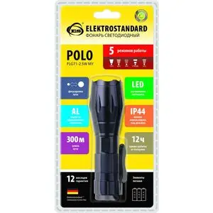 Ручной светодиодный фонарь Elektrostandard Polo от батареек 160х40 200 лм 4690389098901 | Спорт и