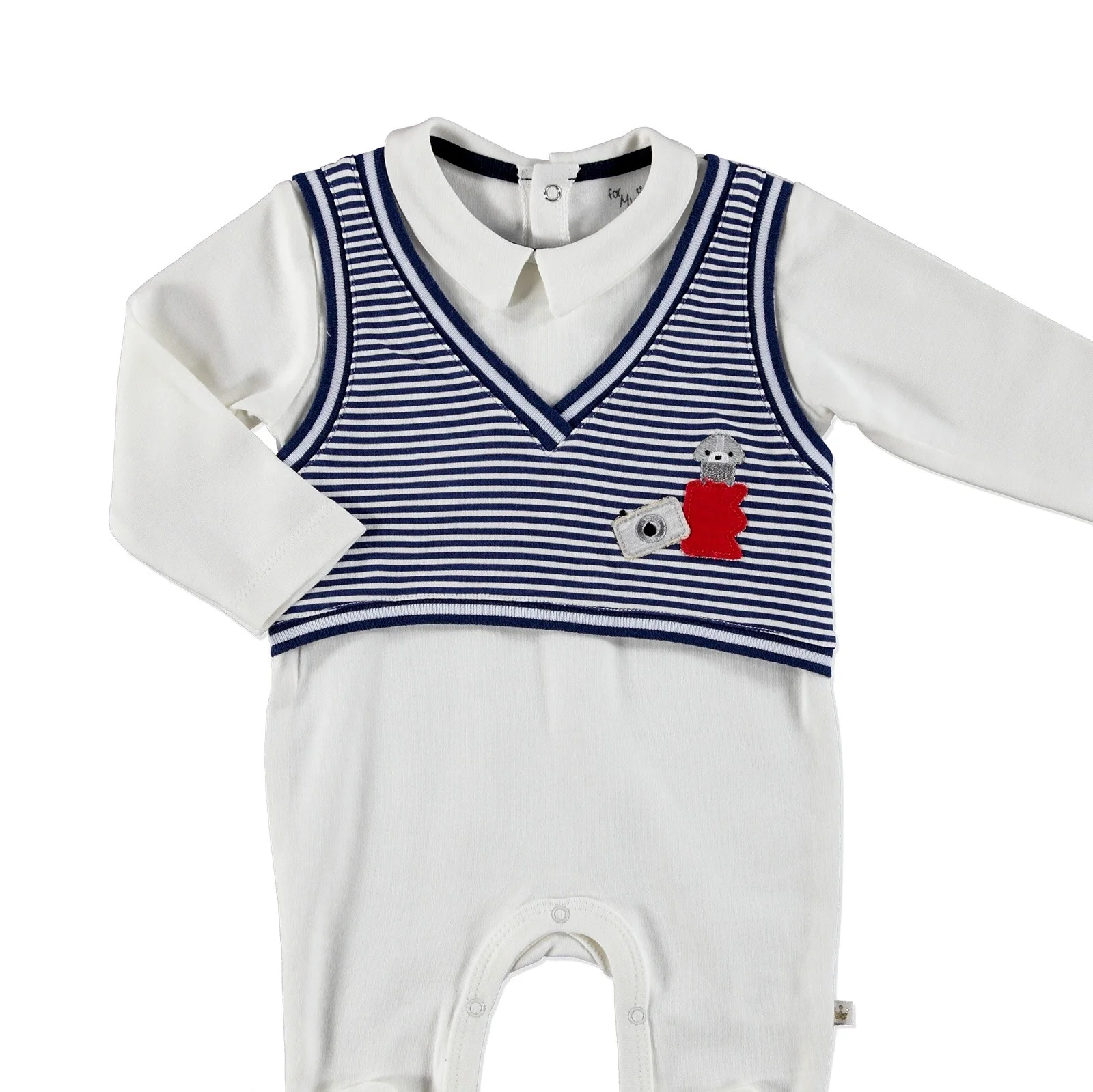 ebebek For My Baby Mini Sweater Detail Footed Romper |