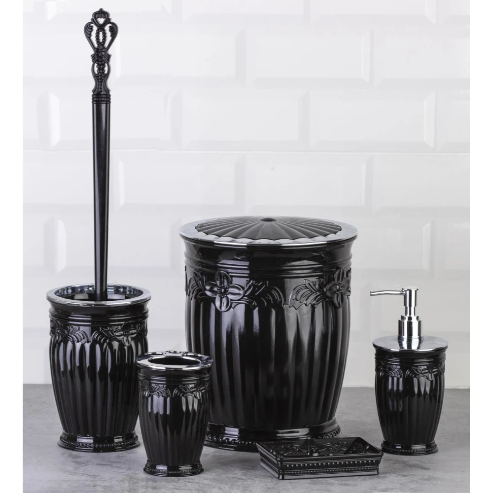 bathroom accessories decoration sets toothbrush trash can toilet brush soap dispenser 5pcs home organizer dowry products free global shipping