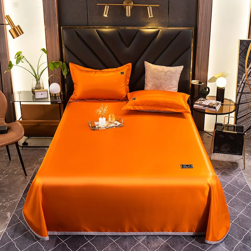 

Solid Color Bed Mat Simple Summer Cool Sleeping Mattress Smooth Soft Breathable Bed Protection Pad With Pillowcase For Adults
