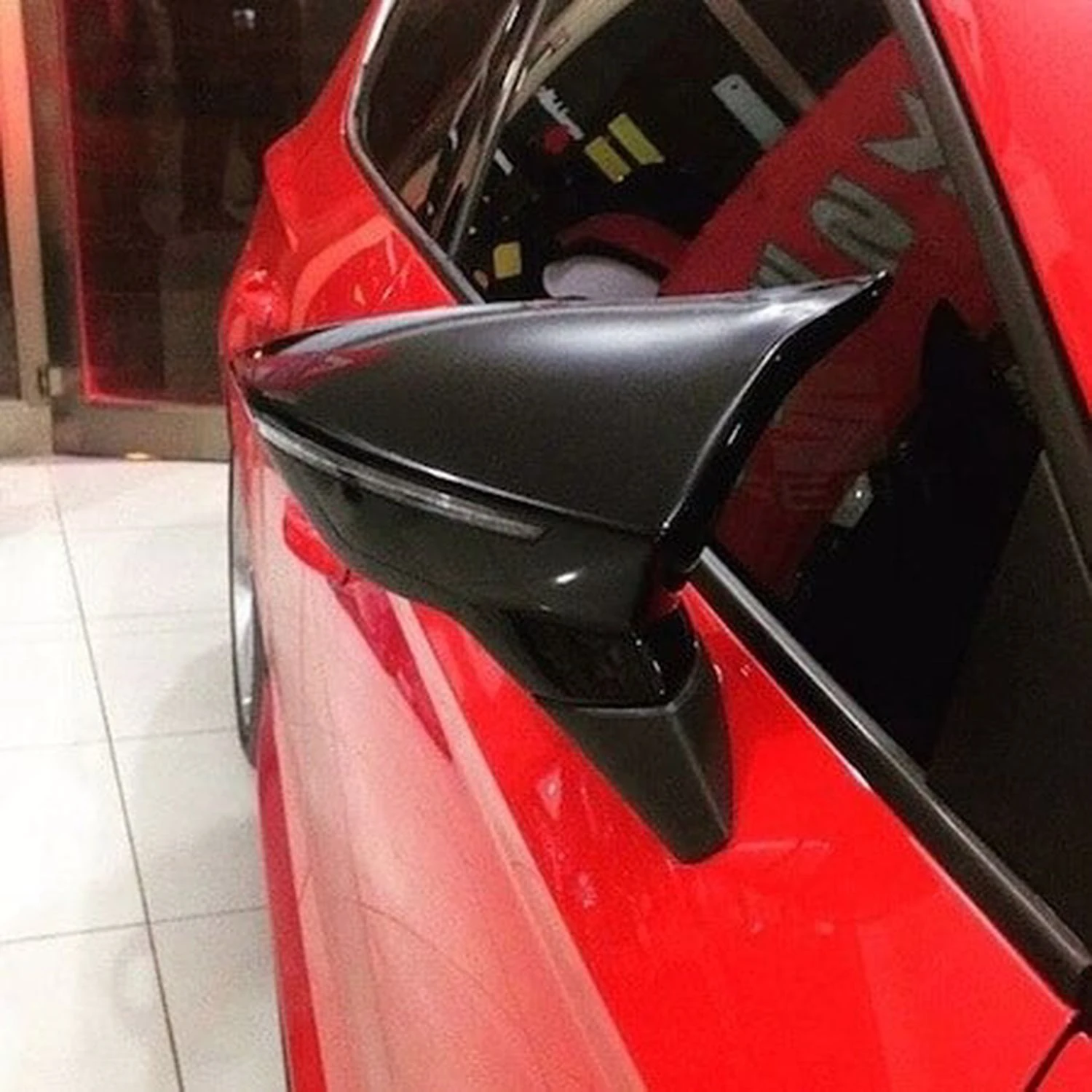 

Зеркальная крышка с ярким черным крылом, отделка для Seat Leon Mk3 5F Ibiza MK5 Arona KJ7, левая и правая, 2 шт., автомобильные аксессуары, прямая замена