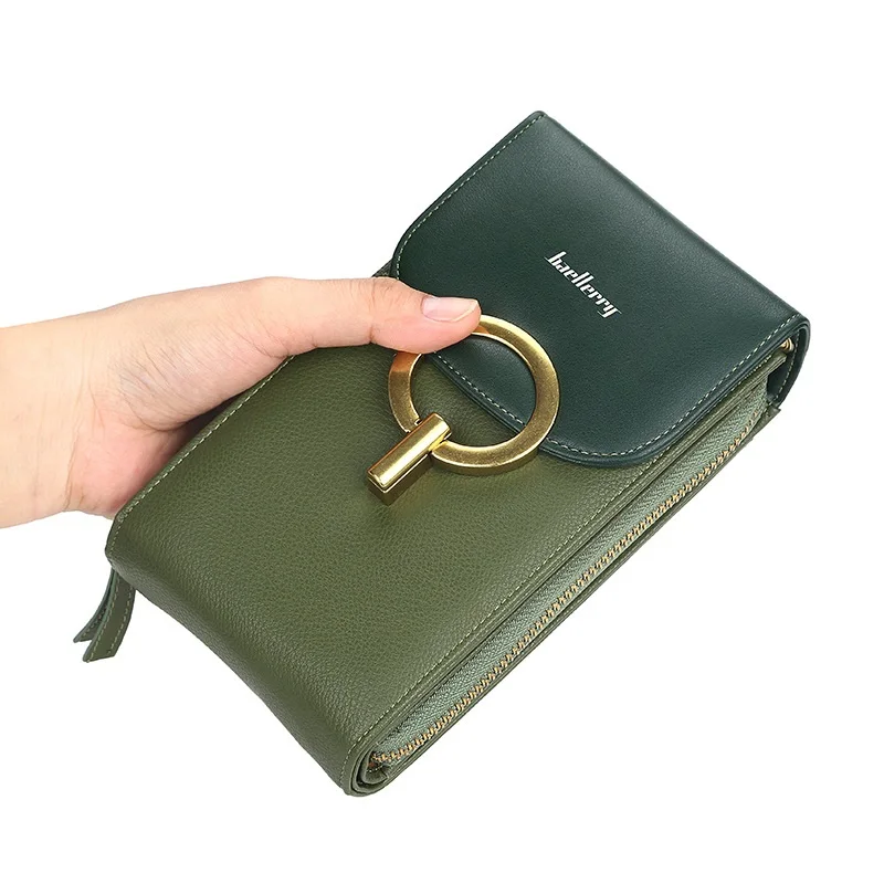 Сумка кросс-боди Женская однотонная с откидной застежкой и длинным ремешком |