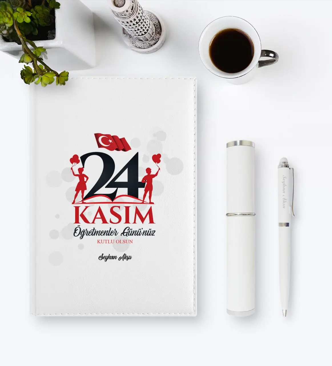 

Personalized Teachers Days Happy 2020 Leather Organizer & Pen Gift Set-2