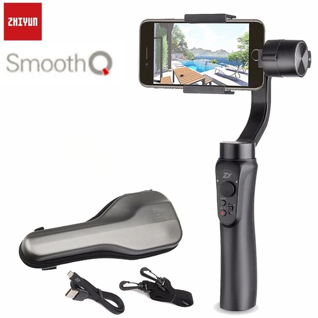 Zhiyun Smooth 4 3-осевой ручной шарнирный стабилизатор для камеры GoPro w/фокус Pull& Zoom для iPhone Xs Max Xr X 8 плюс 7 6 Plus SE Android смартфон