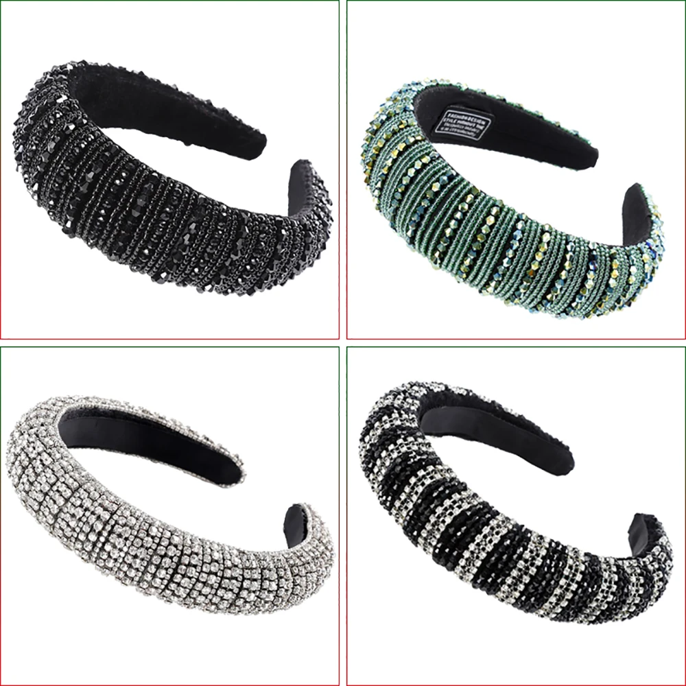 Женский головной убор со стразами из сплава molan густая губка с кристаллами груши