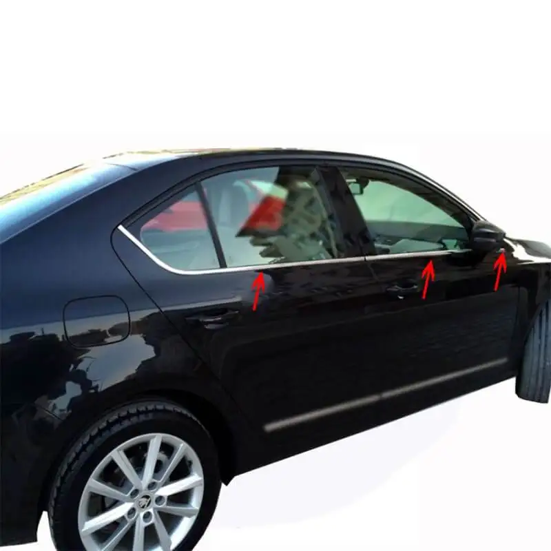 

Хромированная Накладка на порог окна из нержавеющей стали для 6 шт. Skoda Octavia III A7 Limousine 2013- 2020, аксессуары для Skoda