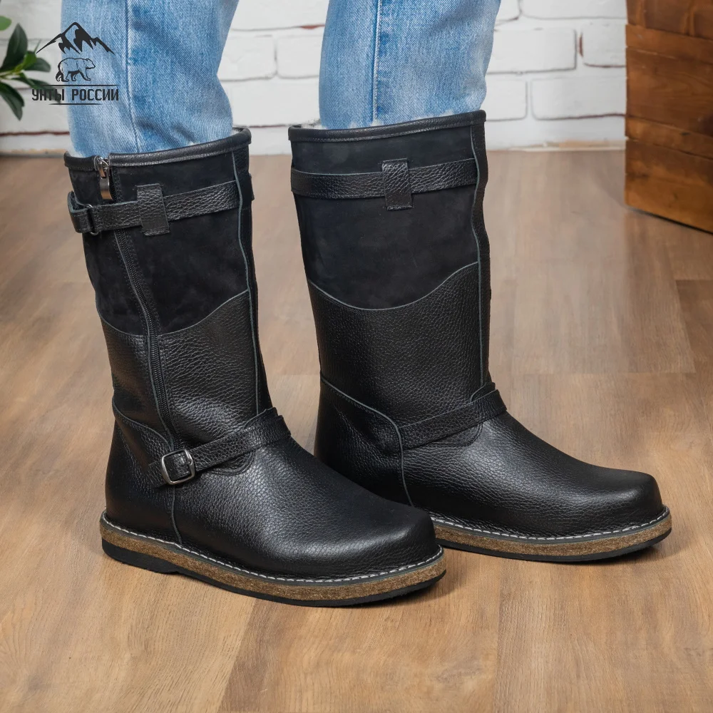 Монголки мужские натуральные на замке монгольские зимние сапоги унты