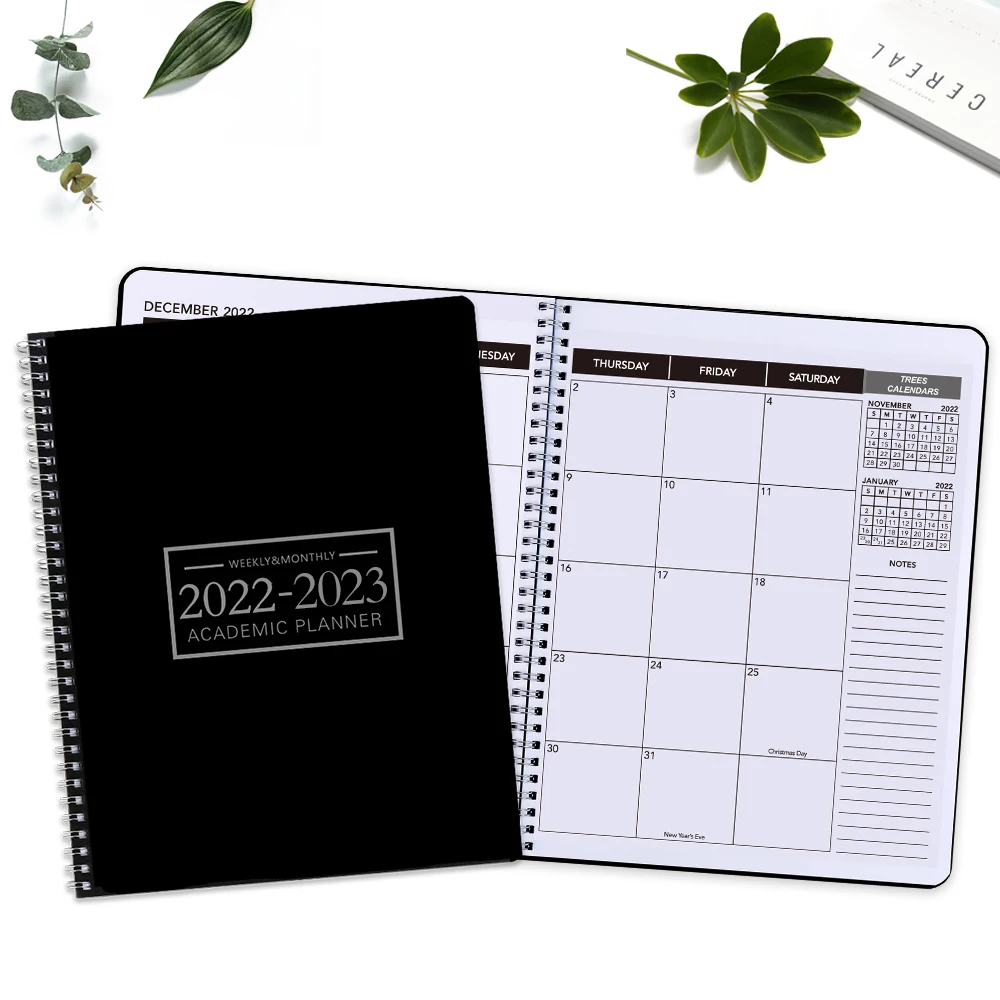 Office Planner 2022- 2023 Weekly Monthly Calendar 9 x 11 Time Management Personal Notebook Hard PVC Cover with Spiral Notes