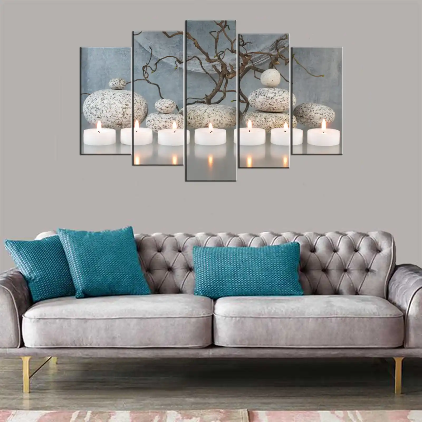 

CANDLES-5 PIECE PICTURE of MDF TABLE