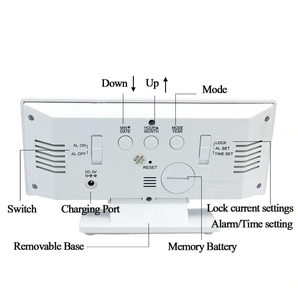 Цифровые светодиодные часы с будильником термометром календарем электронные