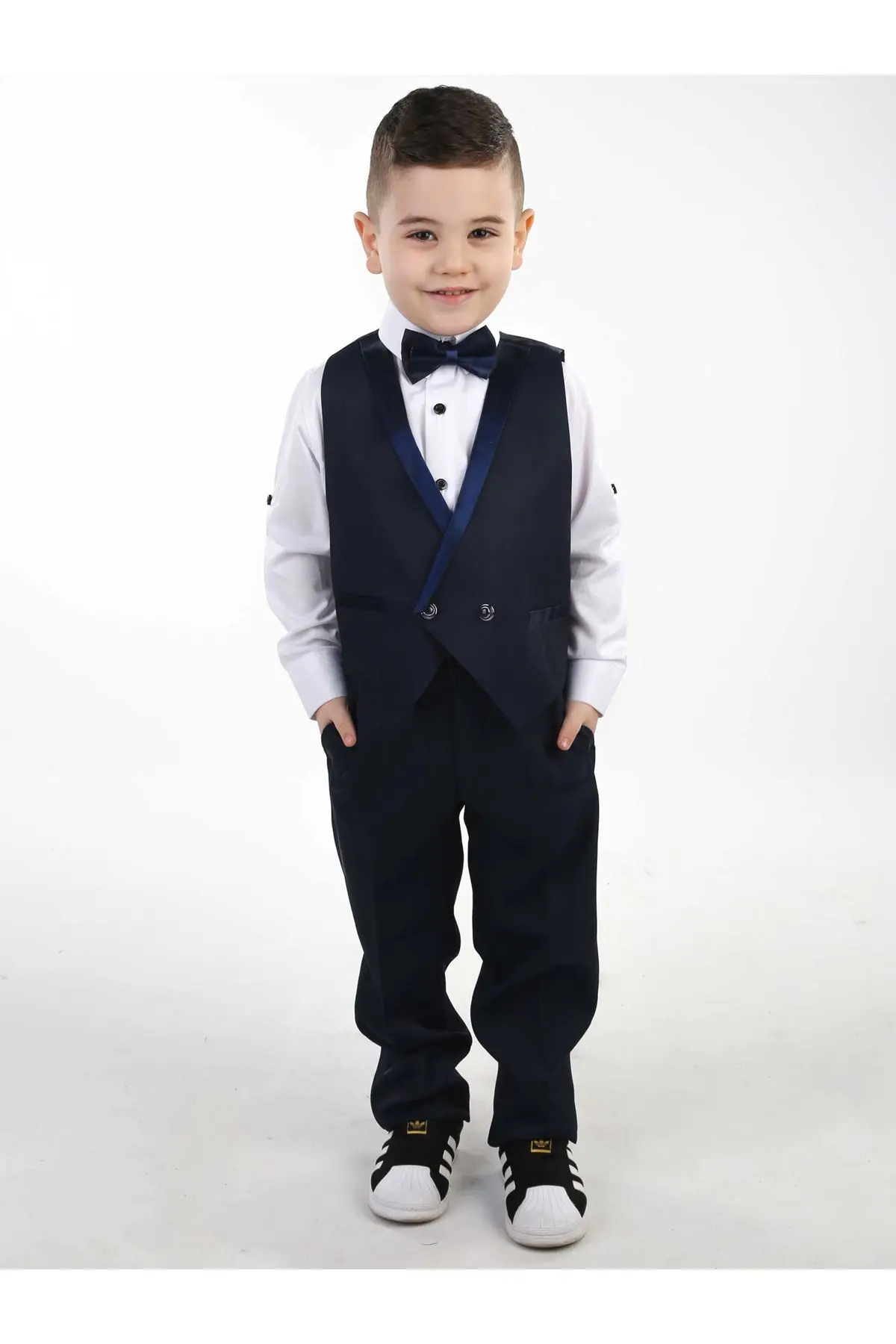 Комплекты одежды для мальчиков джентльменский галстук бабочка + рубашка брюки