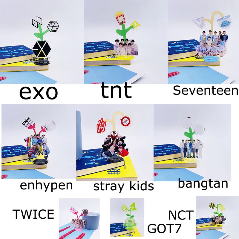 

1 PCS Stand Figure Clip KPOP Bangtan Boys Twice Enhypen Stray Kids Got7 NCT Desktop Card Clips JIMIN SUGA Fans Collection