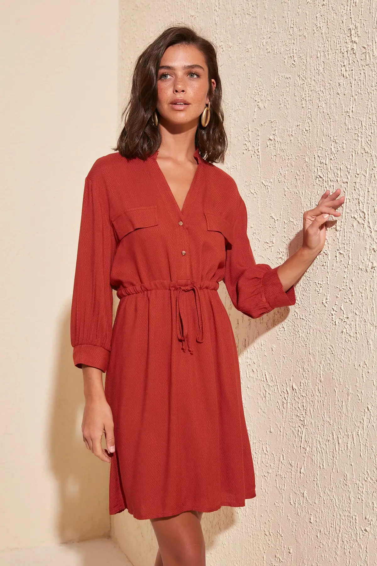 Платье со шнуровкой TWOSS20EL1790|Женские платья| |