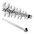 Выключатель повышенной прочности 250 мм и 8 шт., набор короногаечных ключей с приводом 38 дюйма, хромированный гаечный ключ SAEметрический