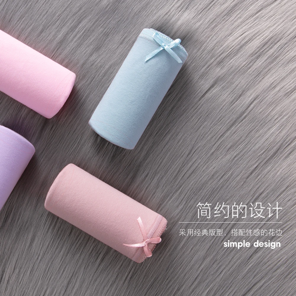 

Plain Gray Women Underwear 4pcs/lot Briefs Soft Stretchy Cotton Low-rise Female Women's Panties 2020 Woman Clothes OWU193004