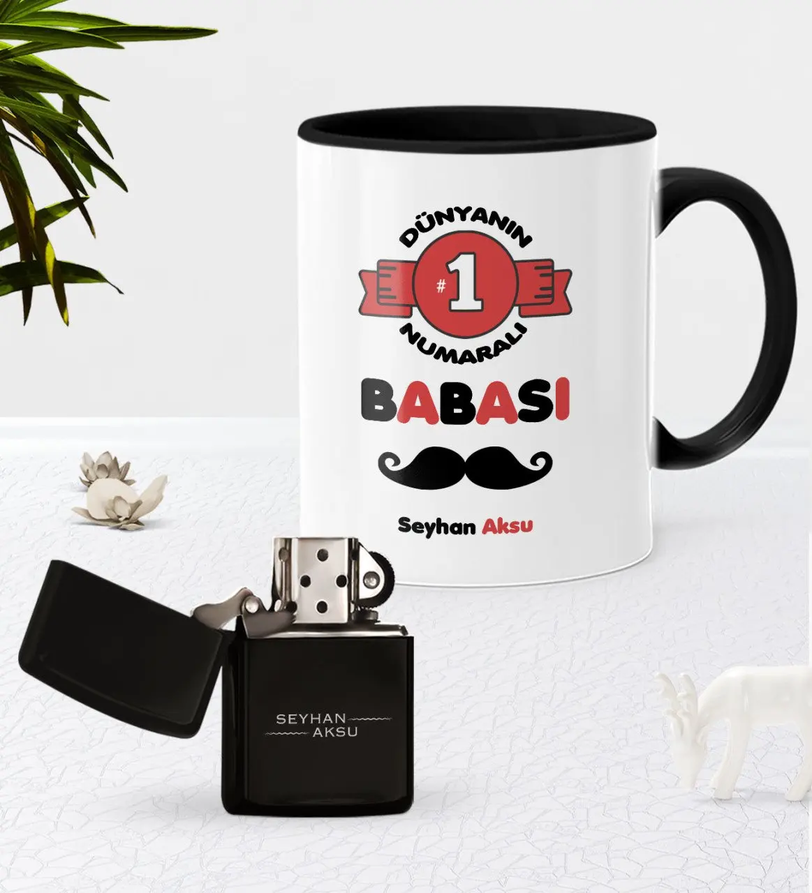 Персонализированные мир 1 номер отец черная кружка чашка бензиновая Зажигалка