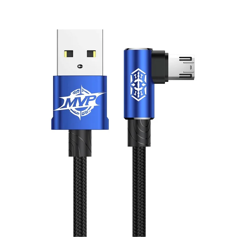 Кабель для зарядки Baseus MVP Elbow Type Cable USB For Micro 2A 1M Black Blue Red | Мобильные телефоны и