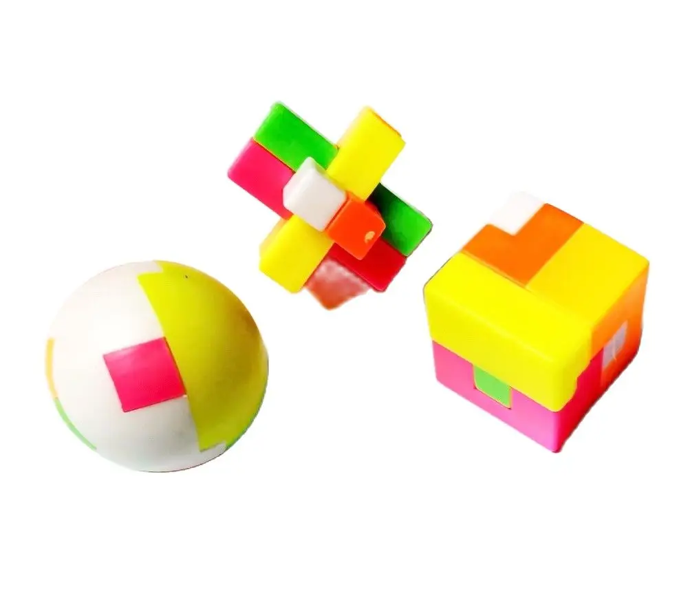

6 Piece Puzzle Brain Game Cube / Ball / Burr include Pinara Bag Filler Birthday Pinata Party Favors Loot Toys Pinata Prize Gift
