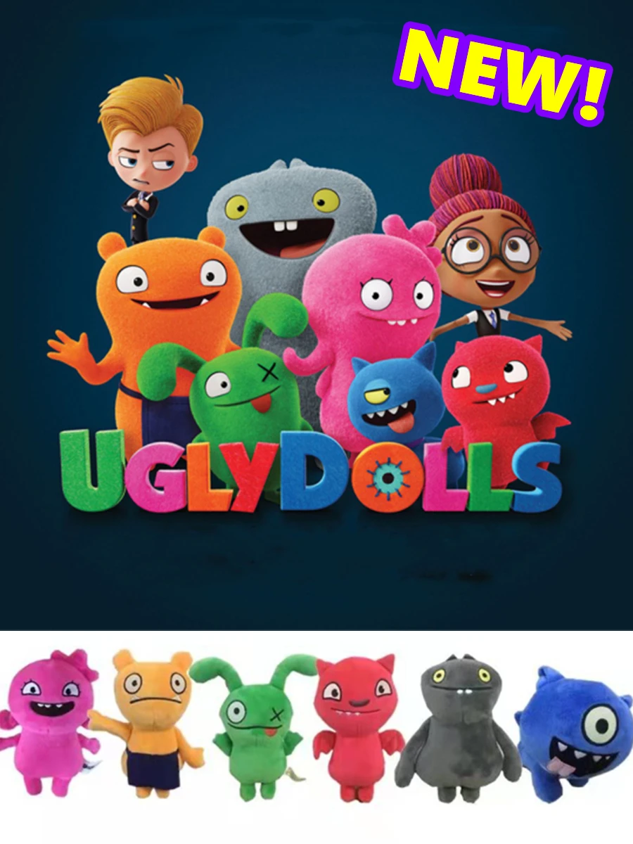 

6pcs/set Ugly Dolls Plush Toys 5.9 inch Uglydoll Moxy Ox Wage Lucky Bat Ugly Dog Babo Plushie Cartoon Stuffed Gift for Kids