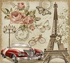 Фотообои категория Принты, фоны арт. P-076 Открытка из Парижа