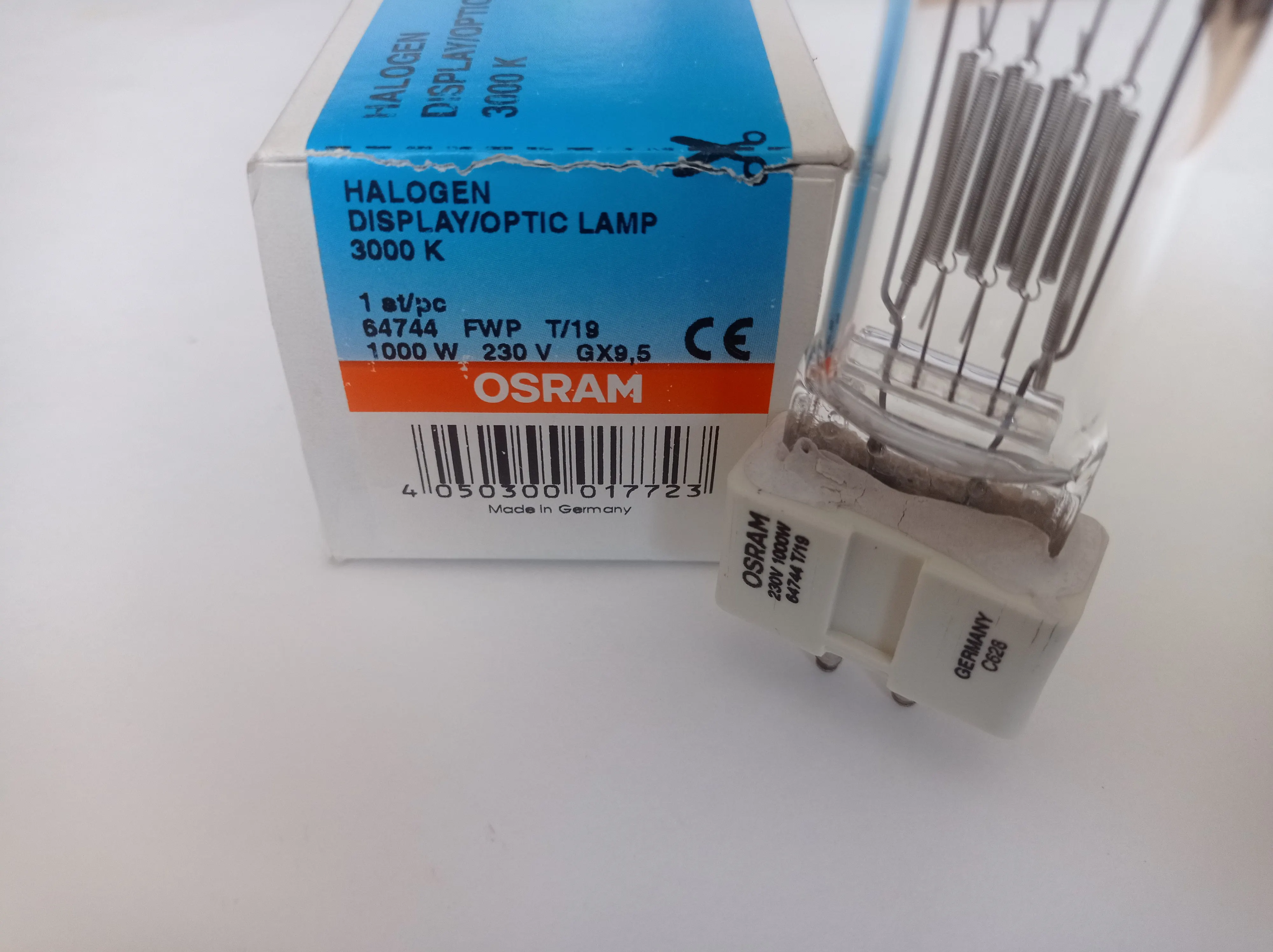 OSRAM 64744 230V 1000W GX9.5 FWP T/19 - лампа галогенная 4050300017723 (PH 6996P) |