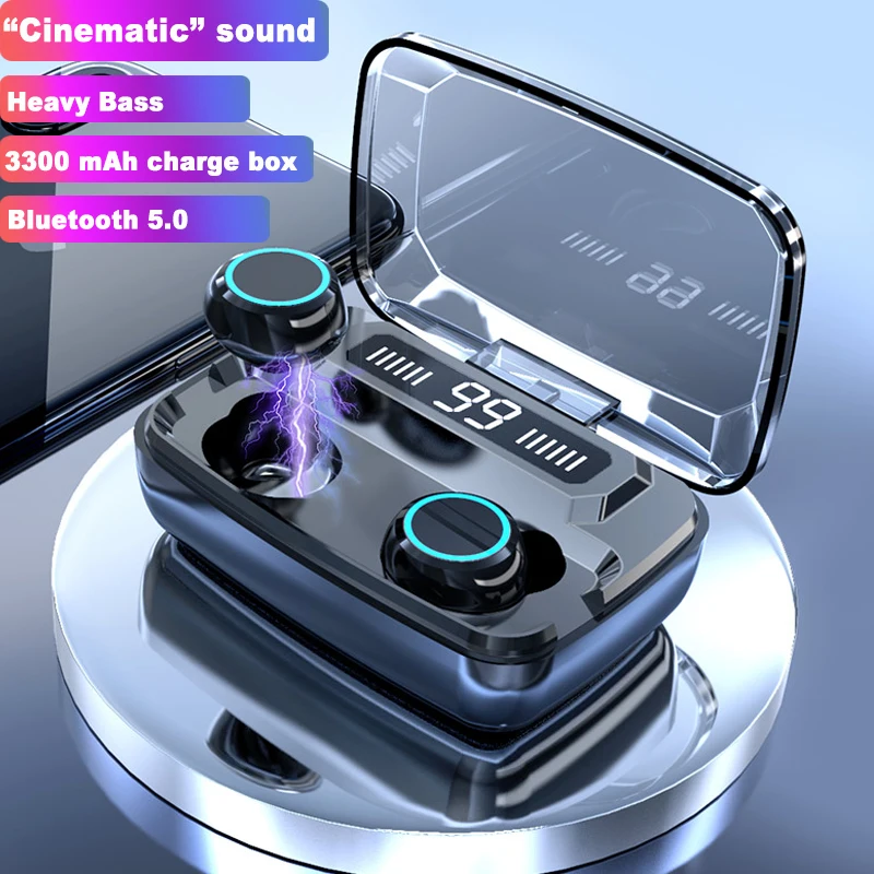 

TWS-стереонаушники с зарядным футляром и поддержкой Bluetooth 5,1, 3500 мА · ч