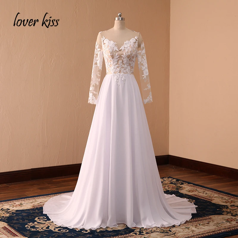 

Lover Kiss Boho Wedding Dresses Sweetheart Appliques Lace A-Line Tulle Wedding Gown Beach Simple Bridal Dress bestidos de novia