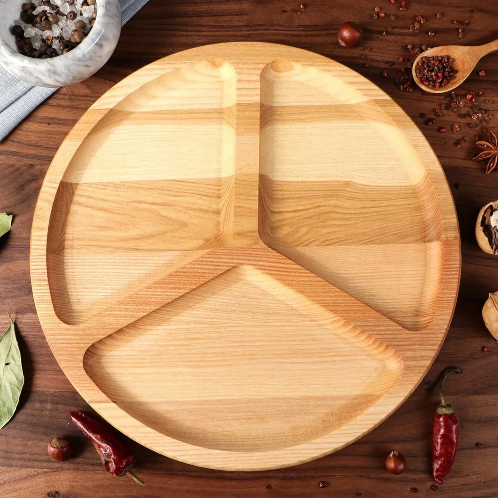 Деревянная тарелка деревянная менажница для сервировки | Дом и сад