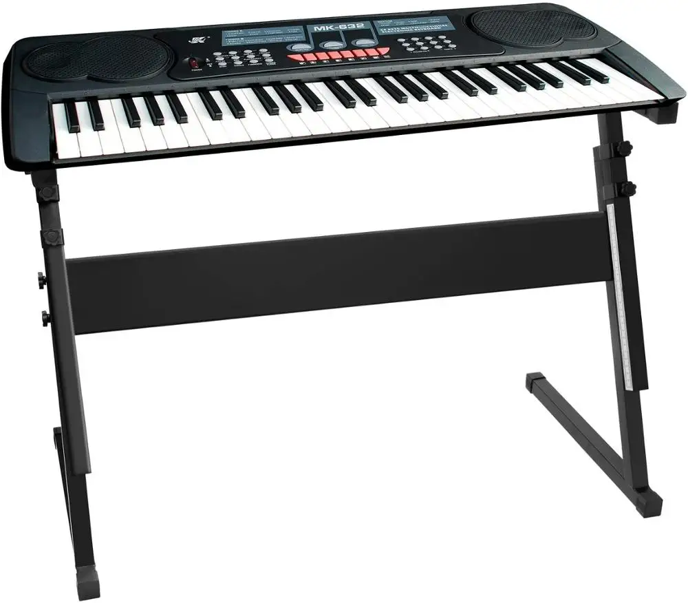

Keyboard stand, can hold 61 or 54 keys, Z type, height adjustable, lightweight (1 inch steel)