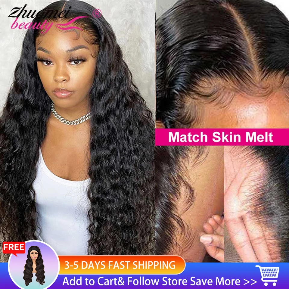 

360 HD Transparent Full Lace Wig Human Hair13x4 13x6 Lace Front Wig Deep Wave Frontal Wig5x5 Lace Closure WigCurly Human HairWig
