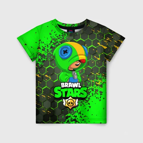Детская футболка 3D BRAWL STARS LEON.|Тройники| |