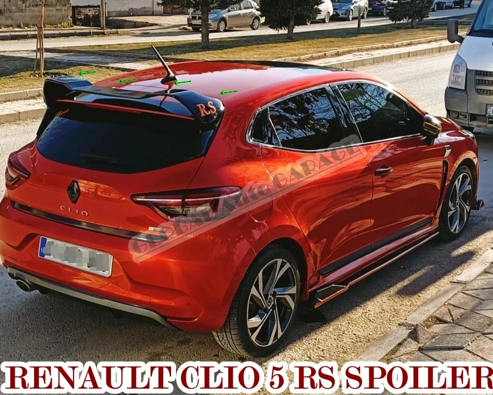

Спойлер для Renault Clio 5 RS Style 2019-2021, автомобильный аксессуар, универсальные спойлеры, автомобильная антенна, Стайлинг автомобиля, разветвитель ...