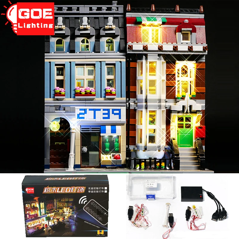 

GOELIGHTING Brand LED Light Up Kit For Lego 31097 For Street View Series Pet Shop House Bricks Lamp Set Toys(Only Light Group)