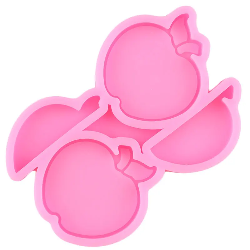 3D Apple соломы фигурки жениха и невесты Силиконовые формы для приготовления конфет