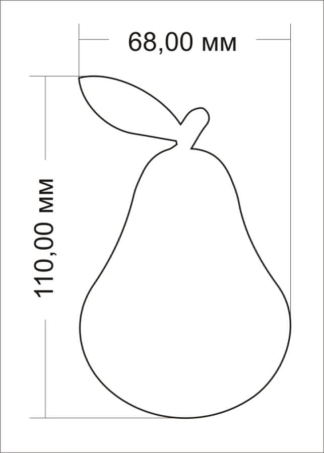 Figured price tag &quotpear&quot a set of 5 PCs |